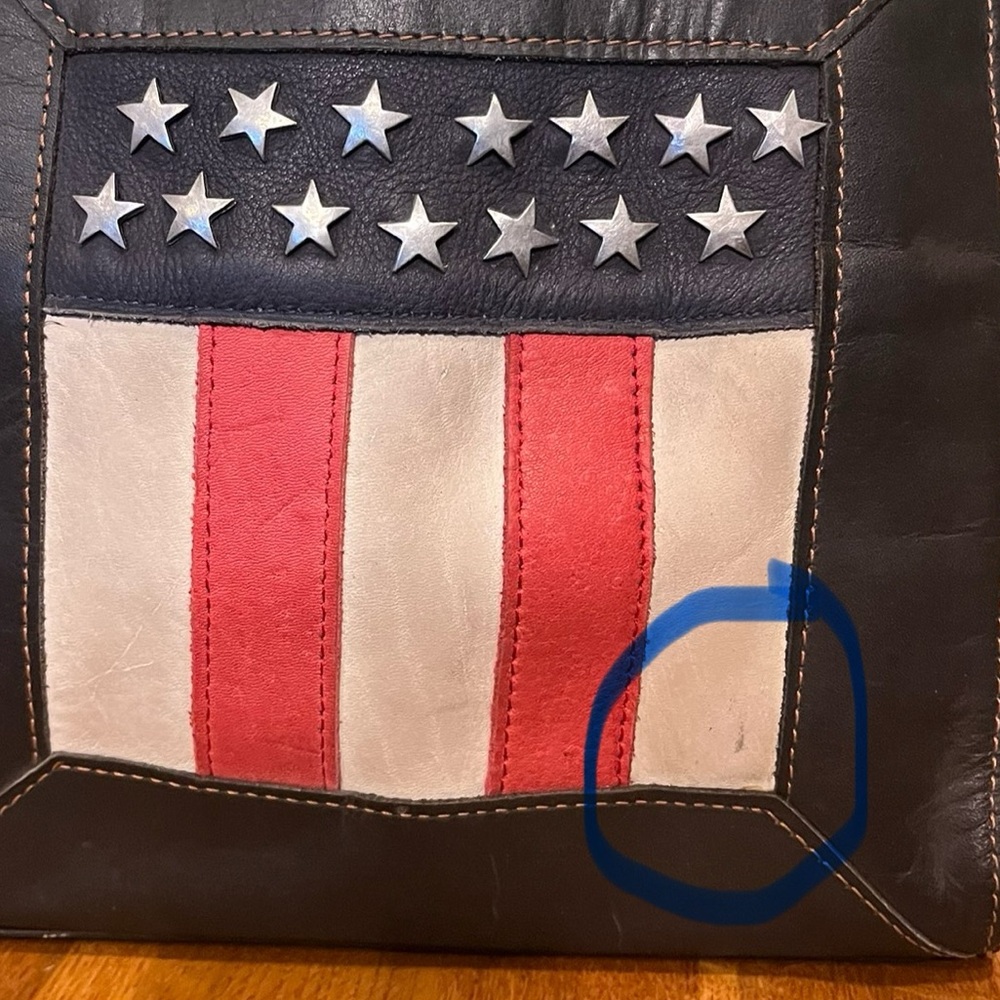 Vintage American West Leather Purse with Patriotic Theme. - Picture 8 of 9